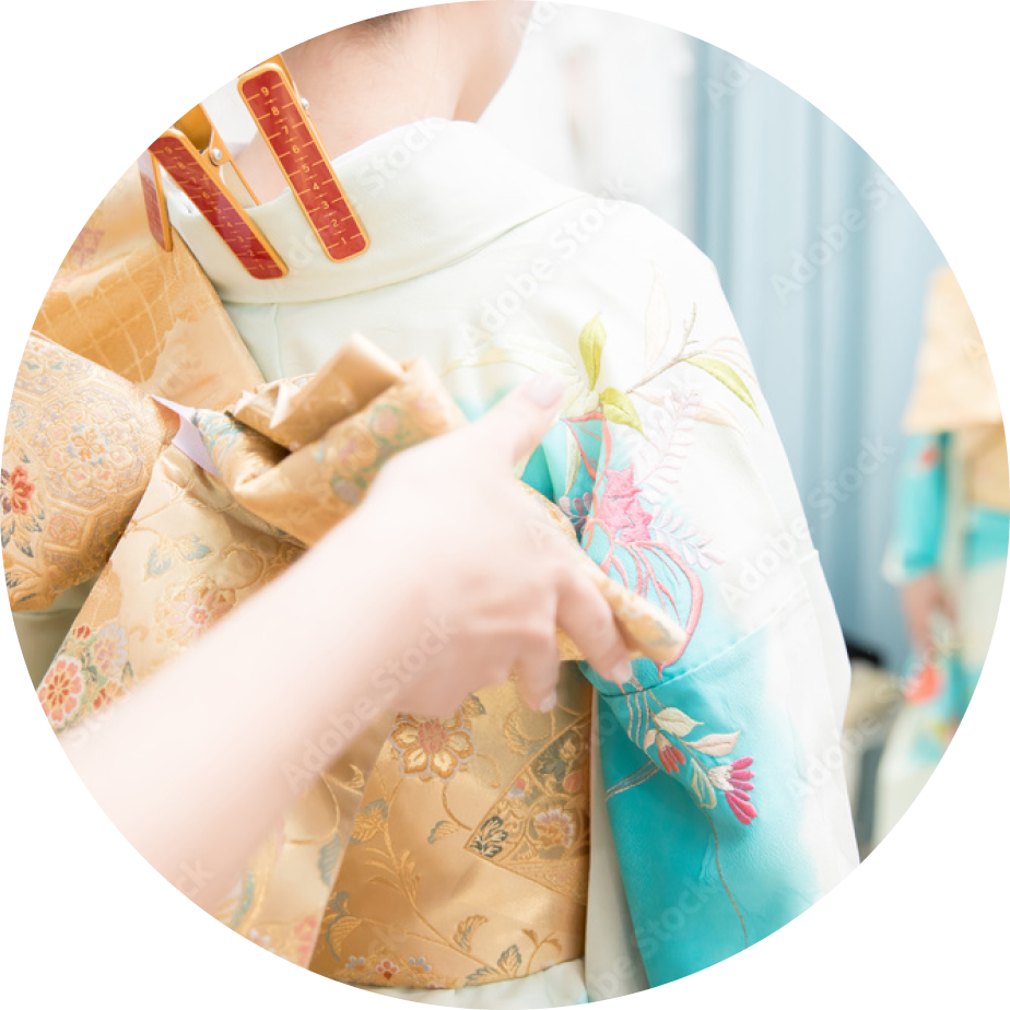 着付けの様子